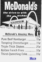 The McD's menu has changed so muchdo you remember when the Quarter Pounder was new? Back in the 1966's you could what they called ''The All American Meal'', a hamburger, order of fries, and a soft drink for 50. 